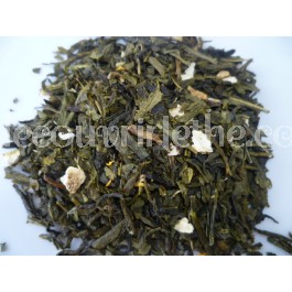 Thé vert Naturel  " ELEGANTE " - Sencha Wu Lu, écorces d'orange & fleurs de souci, arôme naturel de citron 