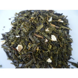Thé vert Naturel  " ELEGANTE " - Sencha Wu Lu, écorces d'orange & fleurs de souci, arôme naturel de citron 